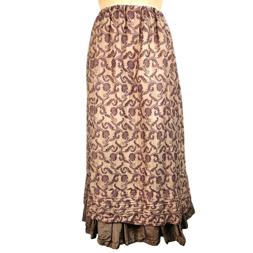 Krista Larson | Silk Merlot Skirt | Wearable Art